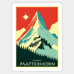 Matterhorn, Zermatt,Switzerland,Ski Poster Sticker